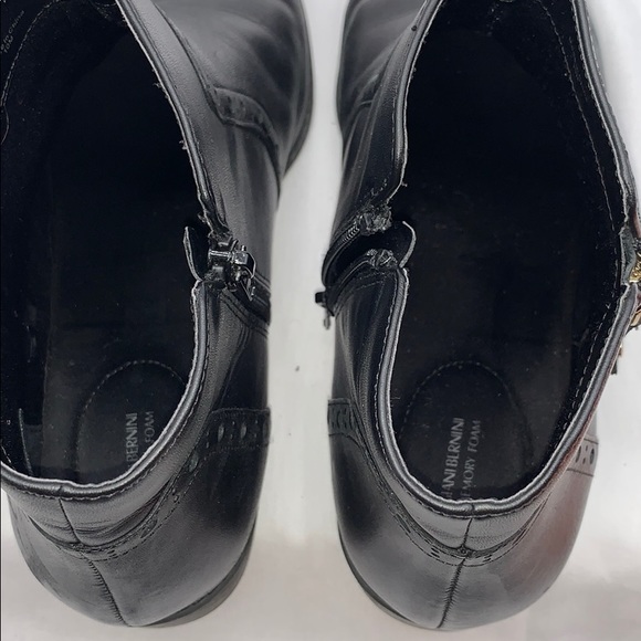 Giani Bernini Nieve Leather Round Toe Ankle Boots - Picture 7 of 7